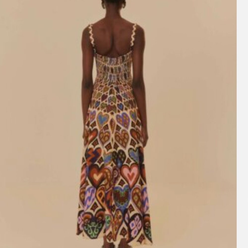 FARM Rio Multicolor Heart Pattern Dress - Picture 5 of 16